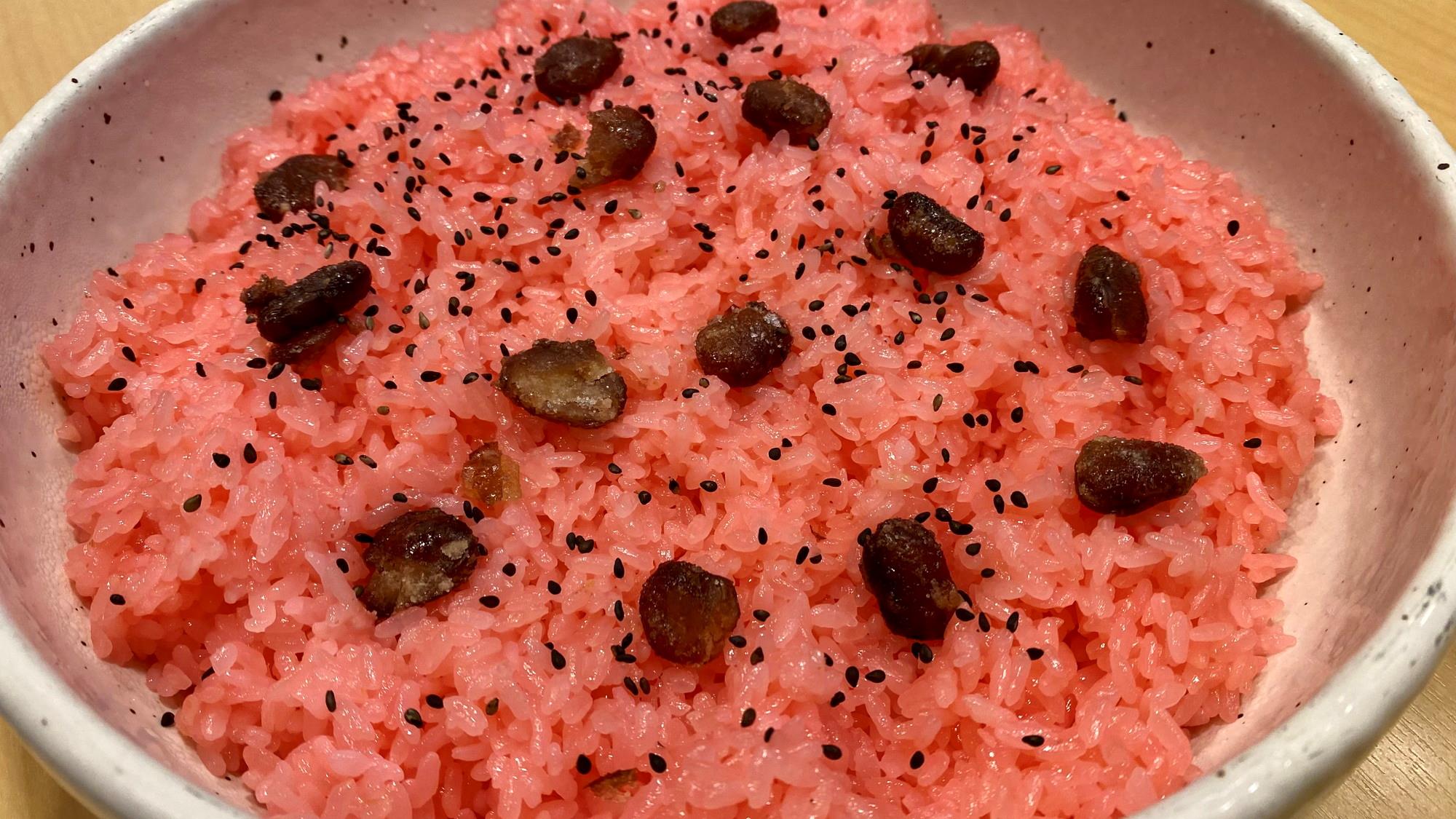 朝食イメージ（甘納豆赤飯）