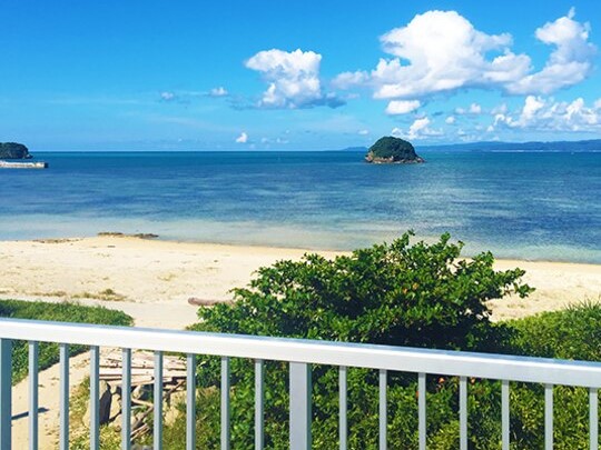  海人の宿のテラスからの風景