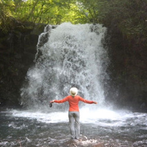 *【アクティビティ/トレッキング】川を渡り滝壺で泳いだりと自然に触れながらの時間をお楽しみ下さい。