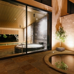 【恵みの湯】天然温泉とミキモト コスメティックス社と共同開発した3つの湯めぐりをお愉しみいただけます