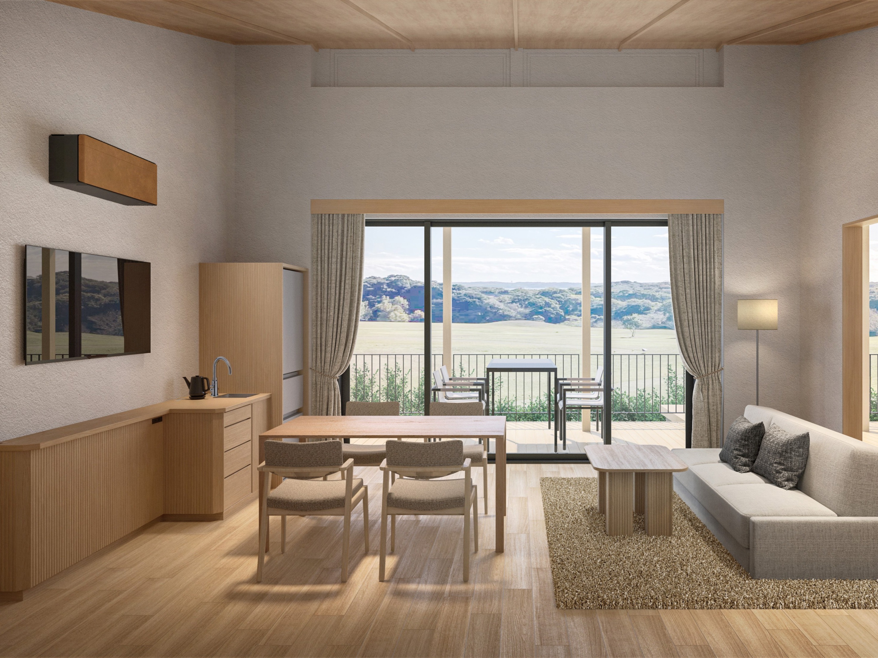 【2026年4月OPEN】ヒルズヴィラ　リビング（イメージ）