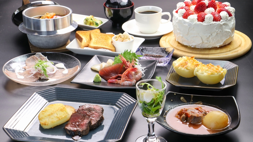 【アニバーサリープラン】memorial-おもてなし料理＆アメニティ+記念写真プレゼント（夕朝食付）