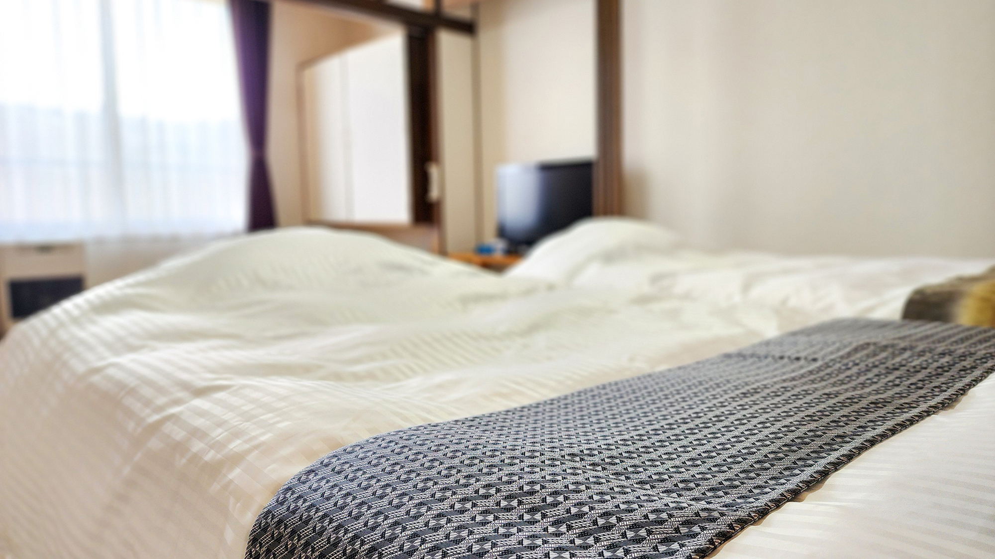 #【10畳】 和室ベースのお部屋は和柄のベットライナーで統一