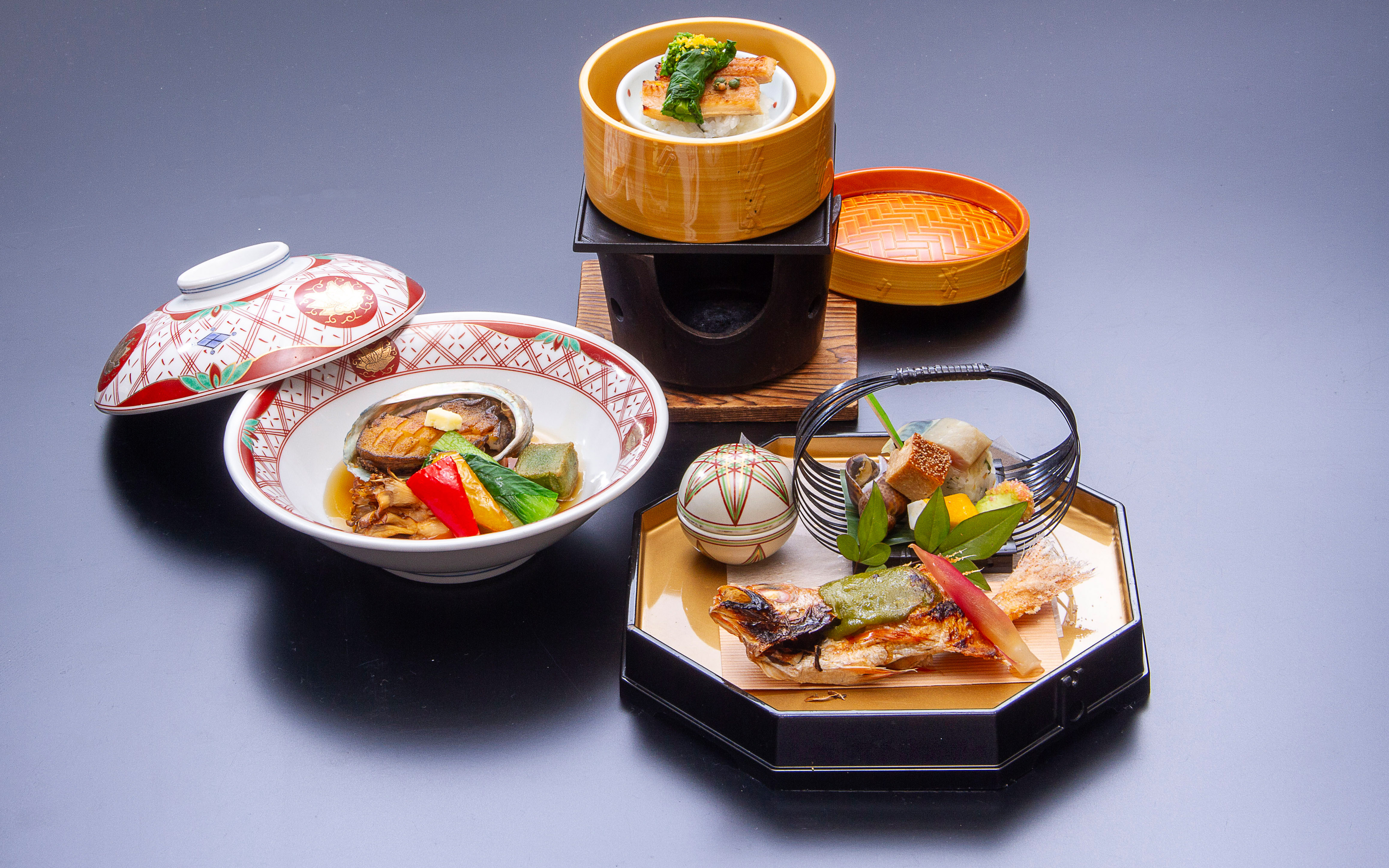 【2026春】鮑バター焼・のどぐろ田楽焼・煮穴子飯蒸し