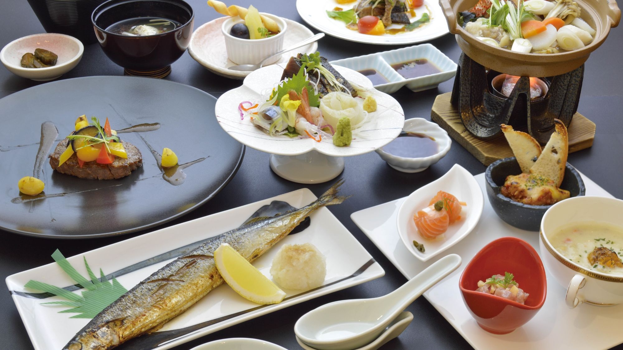 三陸の実りを贅沢に！【秋の三陸限定プラン】旬の食材を贅沢に味わう絶品料理「凪」【2食付】