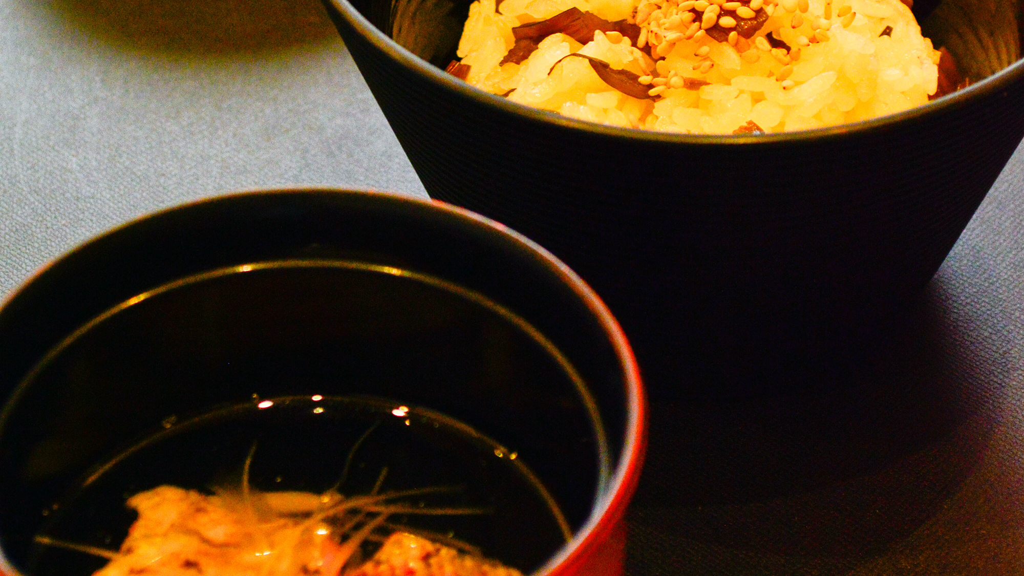 茎わかめごはん・岩姫サーモン椀｜地元陸前高田産の食材の競演！最後の〆に。（凪・薫_2025冬）