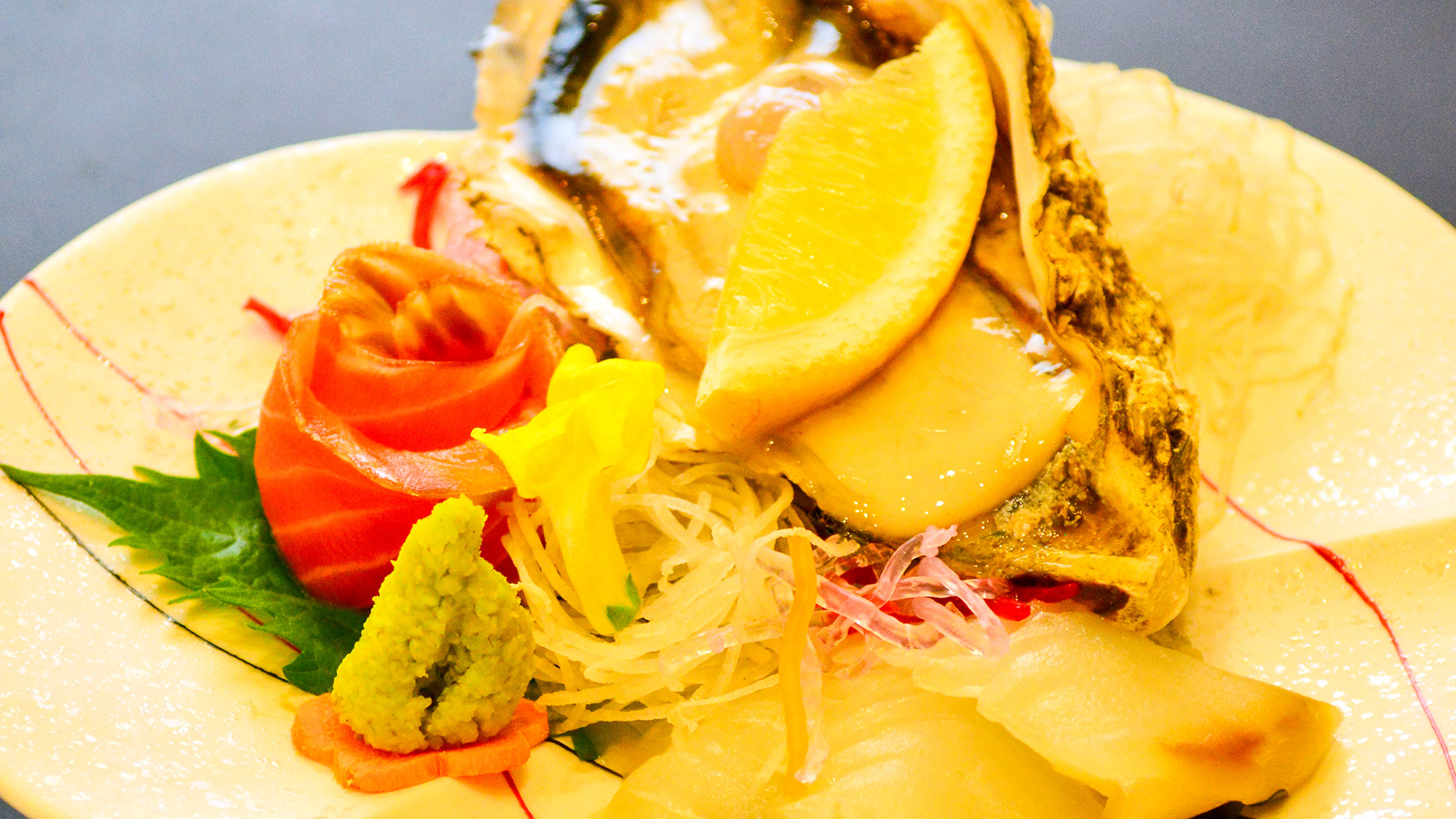 地魚のお造里｜生牡蠣・岩姫サーモン・ひらめ（凪_2025冬）