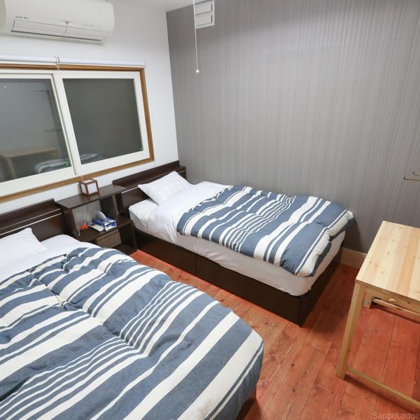 Twin Room。シンプルで清潔なお部屋です