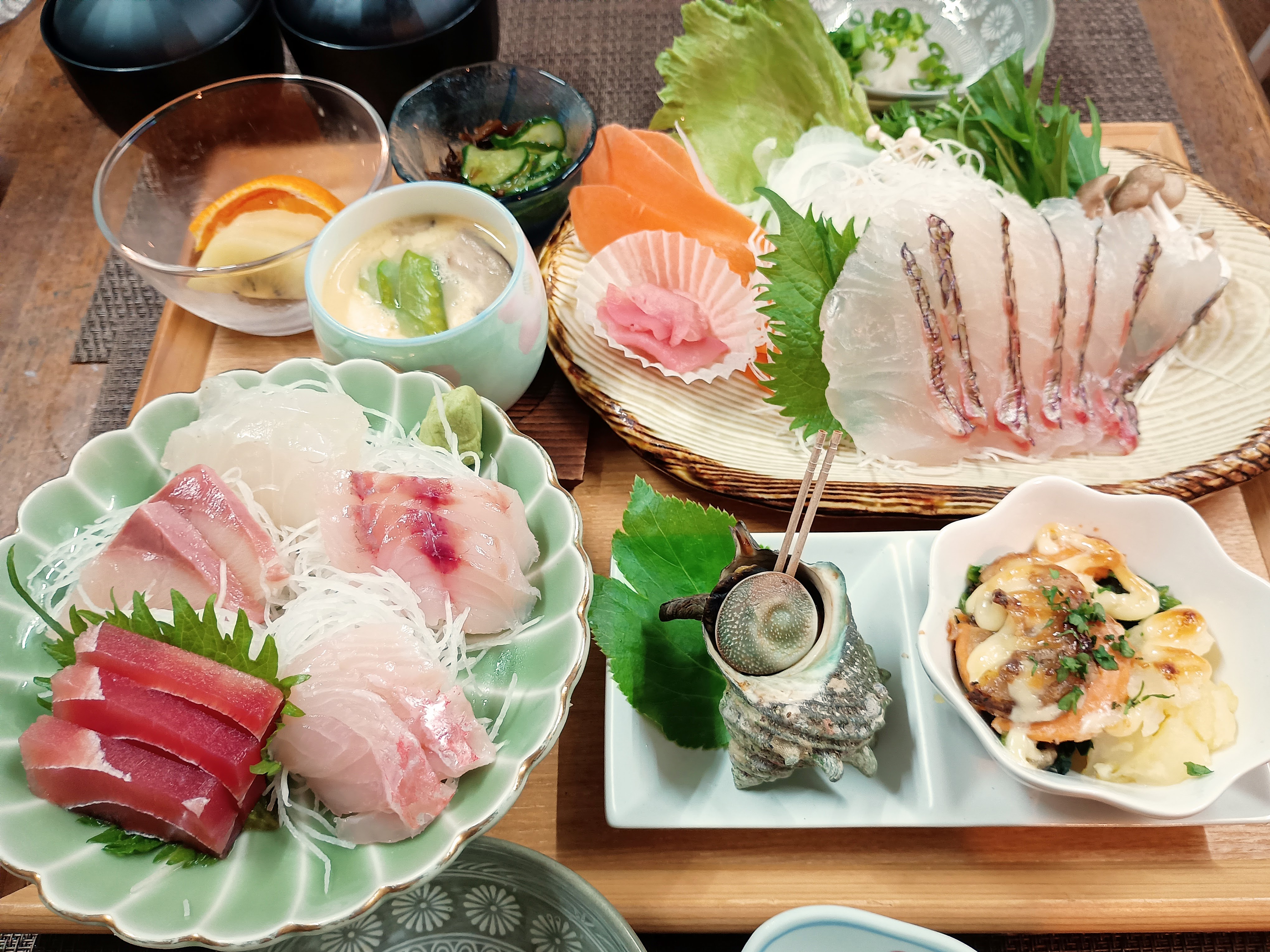 鯛のしゃぶしゃぶ一例