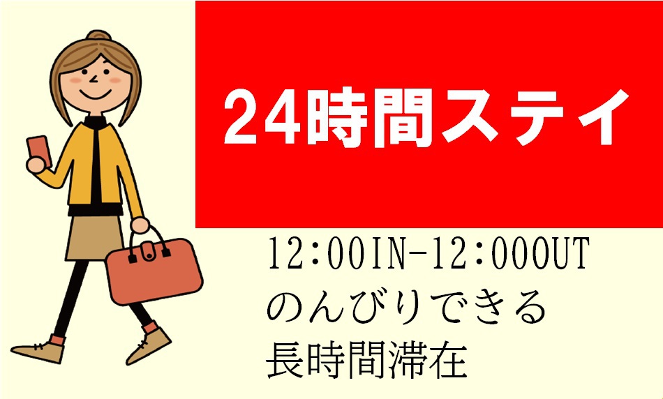 【24時間ステイ】12:00チェックイン - 12:00チェックアウト/素泊まり