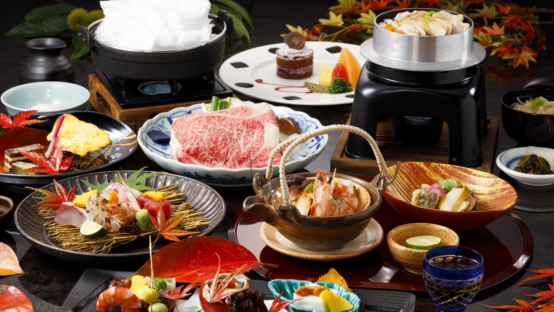 【飛天館】2026年9月10月料理長特選◆讃岐オリーブ牛の絹雲すき焼きとでんぷくの土瓶蒸し【個室食】