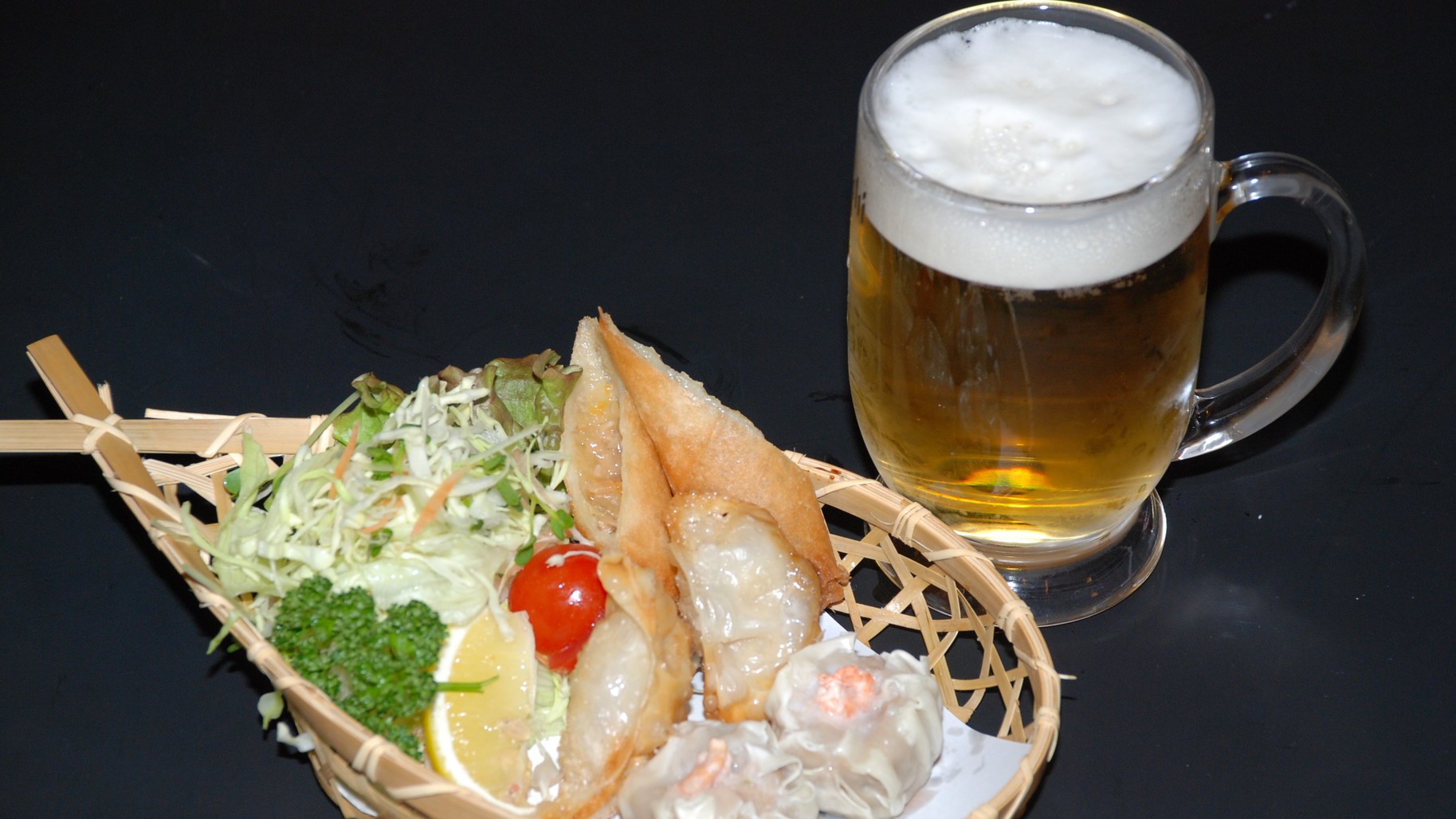 ビールセット　お夜食付きプラン特典