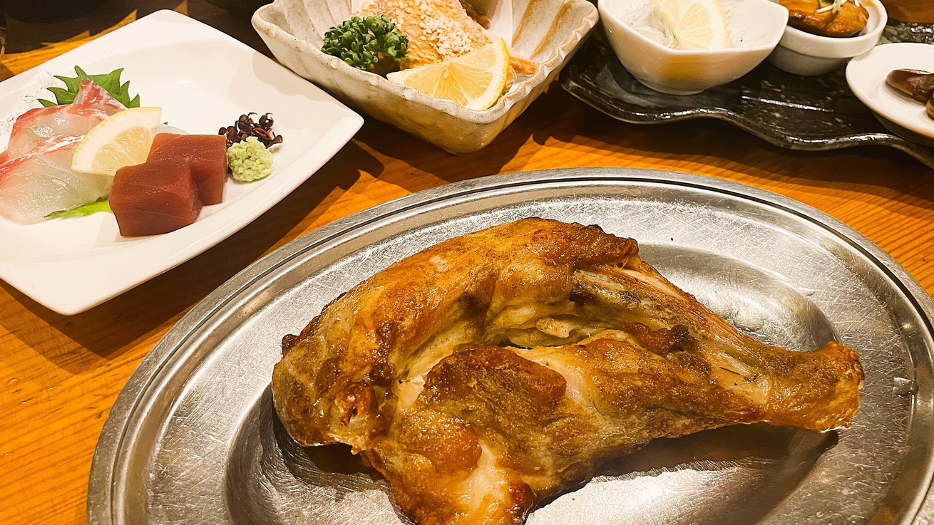 【1泊朝食付き】+夕食は「近隣の5店舗で選べる骨付鳥クーポン」付きプラン♪