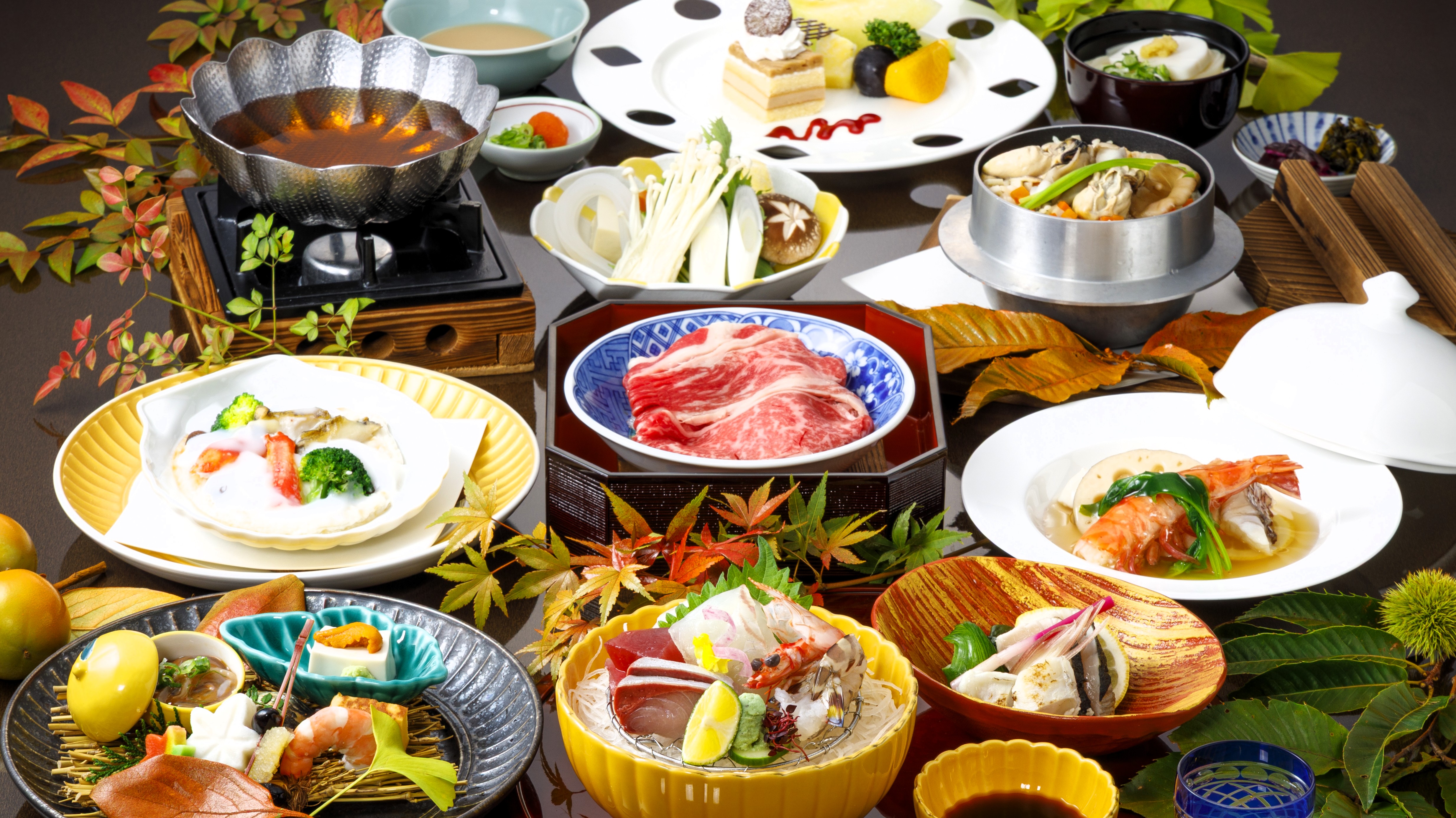 2025年11月12月料理長特選◆讃岐オリーブ牛しゃぶしゃぶと瀬戸内牡蠣の釜めし