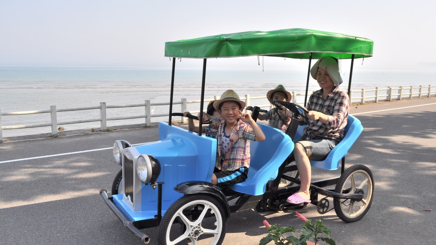 【足こぎ自転車】広い敷地内をすいすい！お子様と一緒にお楽しみください