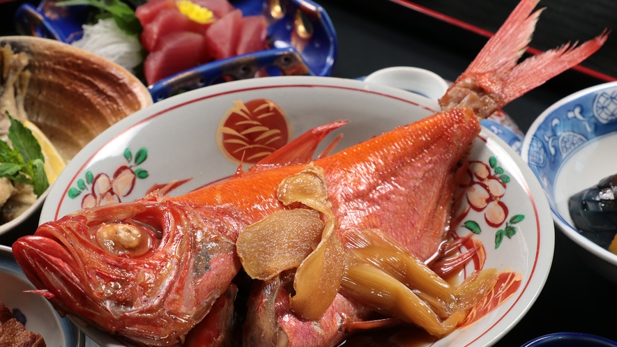 【料理】　夕食 金目鯛の煮付け