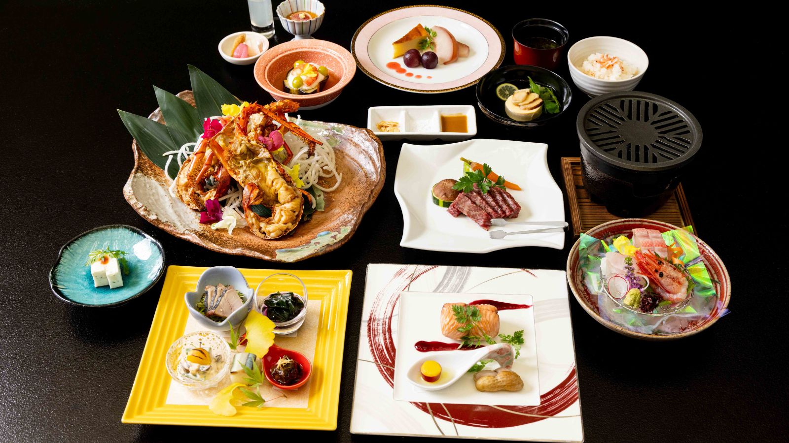 【伊勢海老会席】伊勢海老尽くし。海の恵みを味わう会席