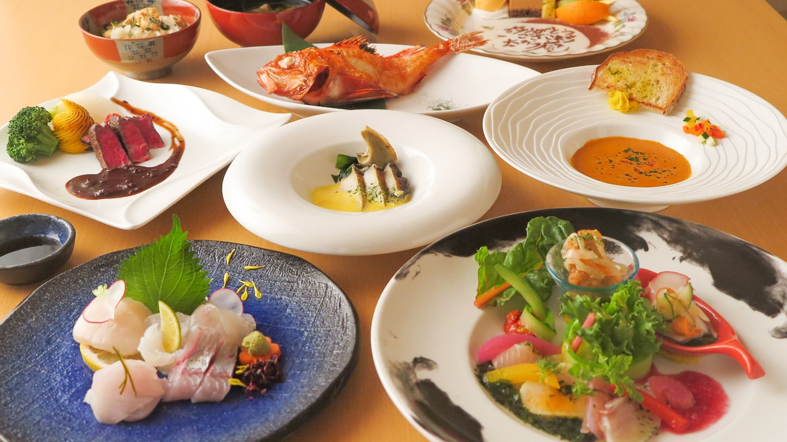 【5％OFF】【楽天スーパーSALE】三陸の海の幸と短角牛＜全室露天風呂付＞／和洋創作料理・個室食