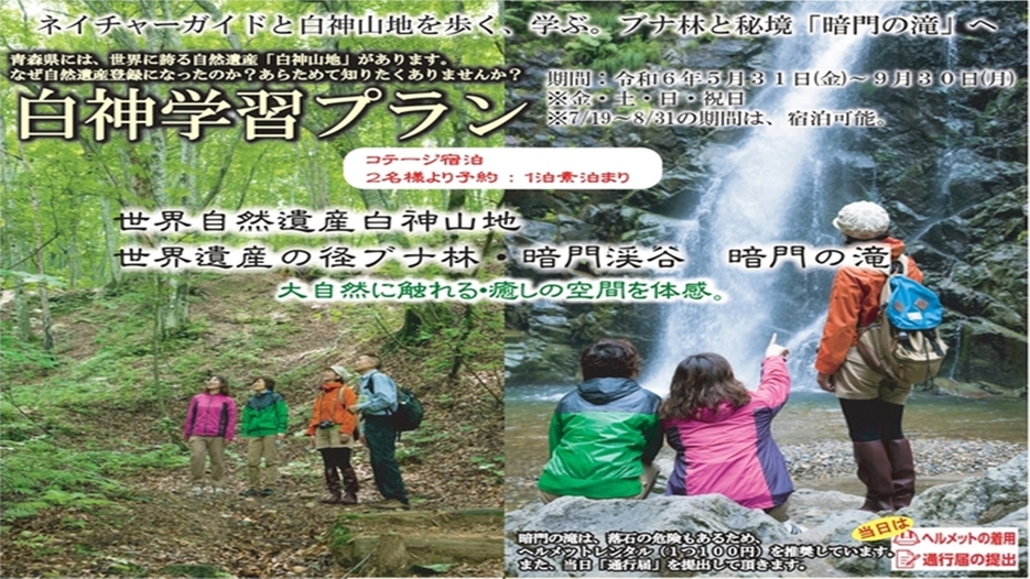 【ブナ林散策ガイド付】大自然に触れる・癒しの空間を体感＜素泊まりプラン＞