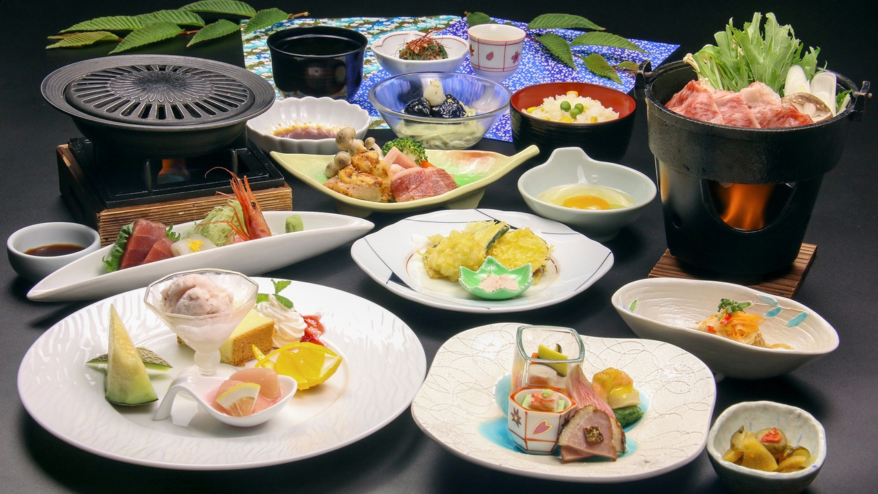 〈2食付き〉今夜は贅沢に♪福島3種の肉を食べ比べ☆ワンランク上のお食事をご堪能【紅彩膳プラン】