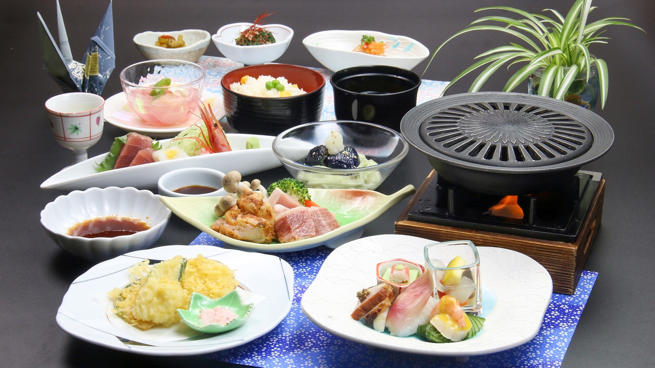 〈2食付き〉福島のうまみを堪能するならこちら！伊達鶏、福島牛、エゴマ豚3種食べ比べ☆【華宵膳プラン】