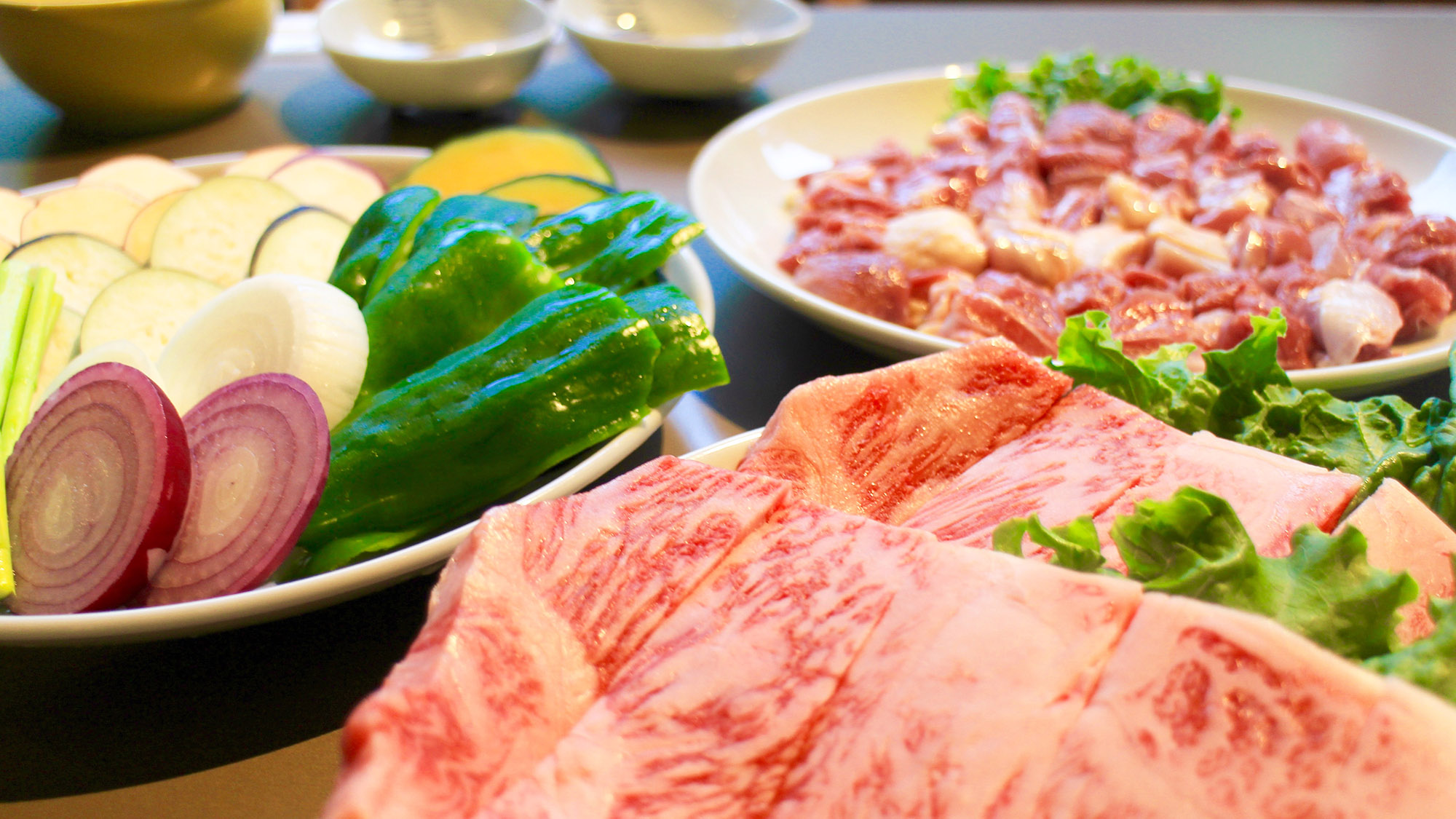 ・【食事】豊後牛と豊のしゃも