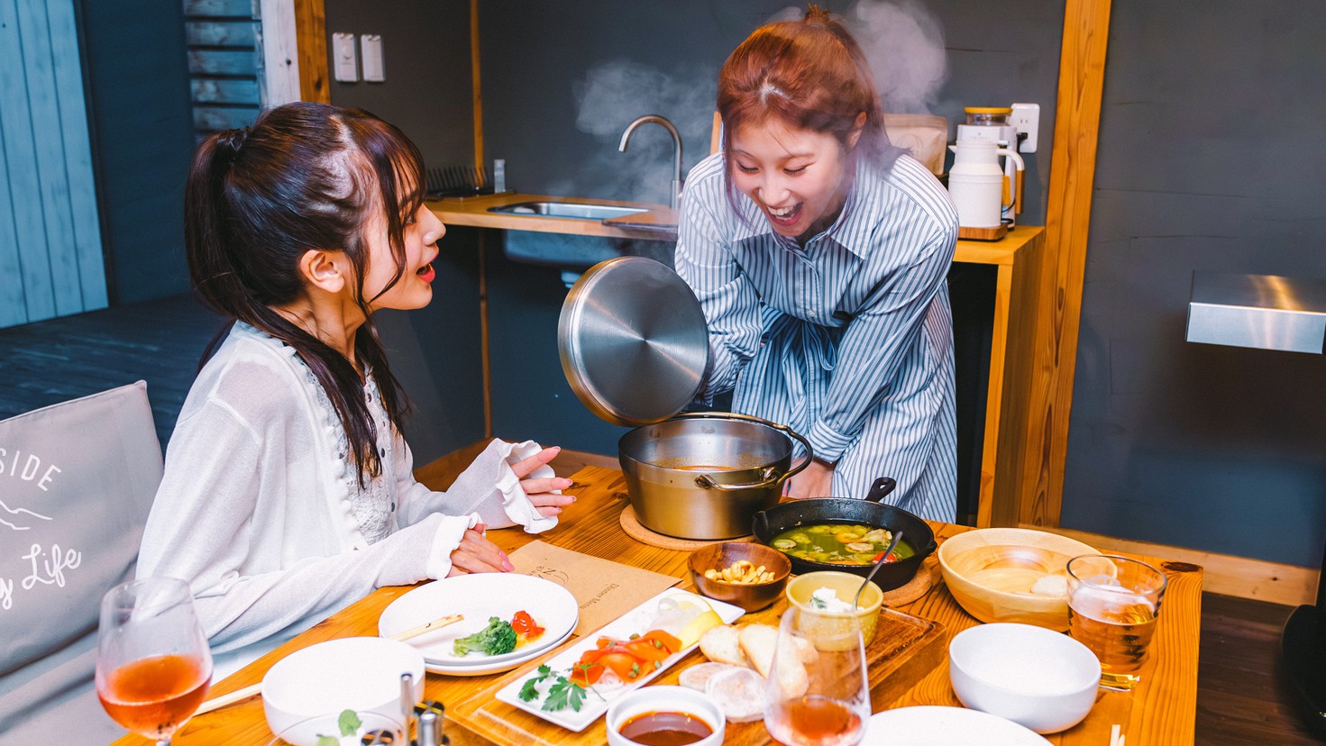 【グランピング2連泊プラン  15％OFF】　ゆったり滞在！那須高原満喫　豪華ディナー2泊4食付き！