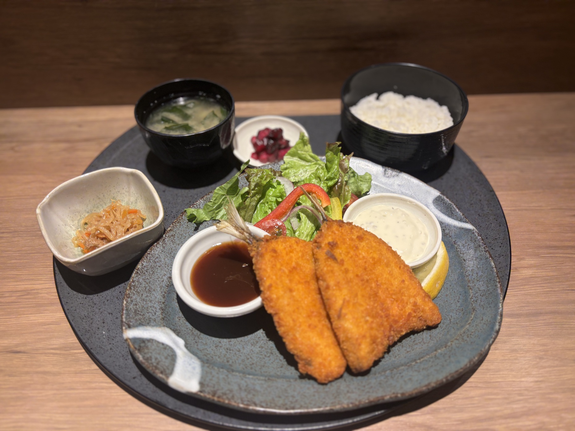 アジフライ定食