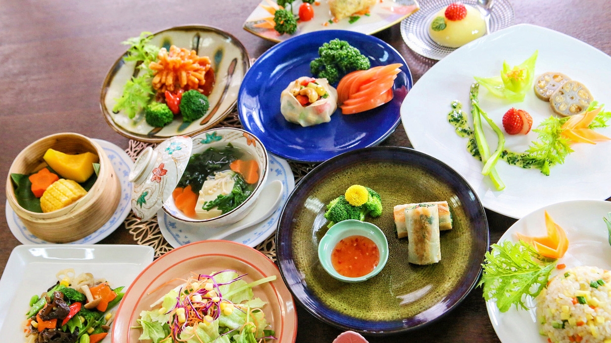 健康志向やヴィーガンにオススメ◎動物性食材不使用♪中華料理を含む彩り豊かな珍しい創作料理を！