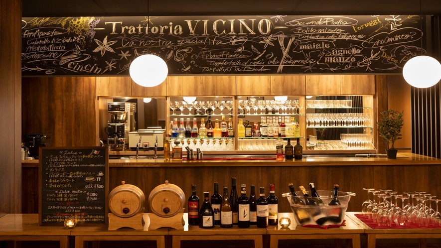 イタリアンレストラン「トラットリアヴィチーノ」店内