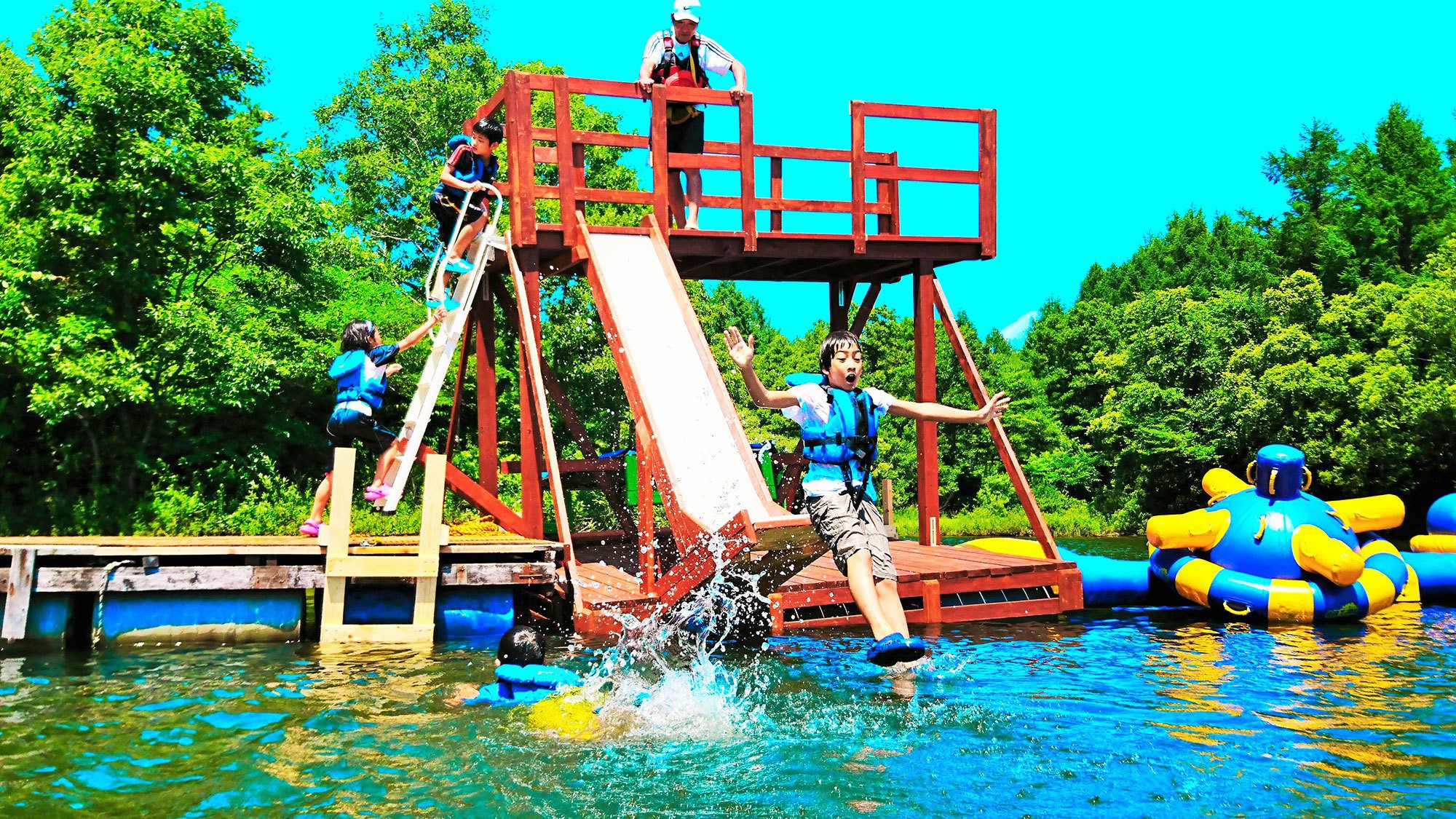 ＜夏＞【まるかじりプラン】福島県初ウォーターパーク！水遊びとBBQ両方が楽しめる♪