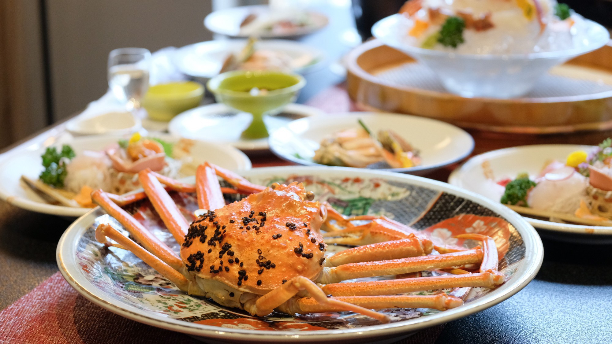 【県漁連タグ付蟹】二人で一杯！タグ付き越前がにフルコースハーフ＜一泊二食＞