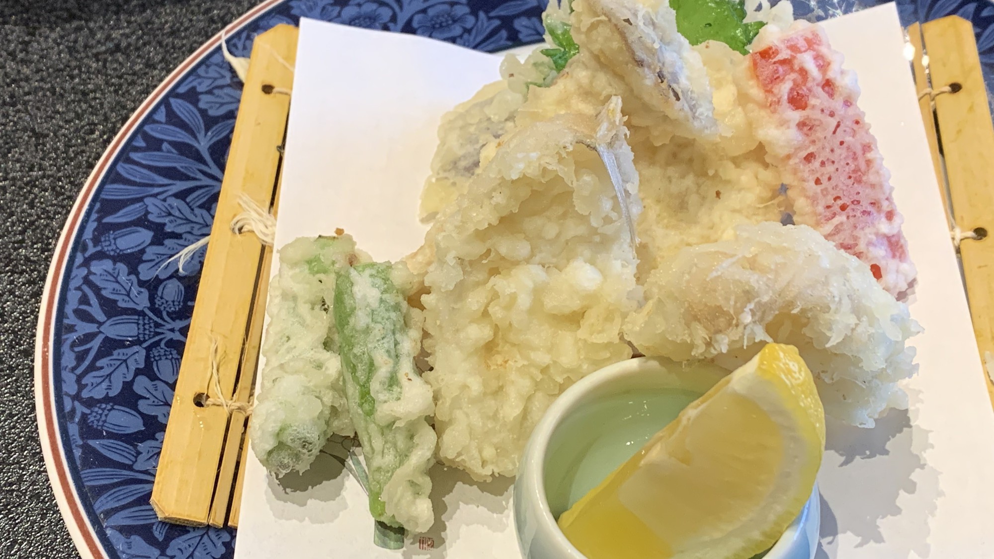 お料理一例｜鱚と野菜の天ぷら