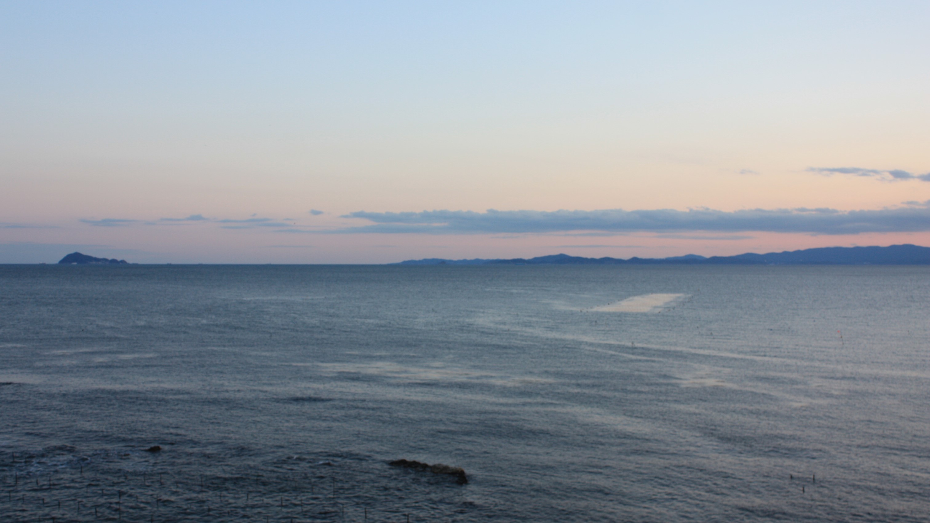 夕刻、海側客室からの眺望１