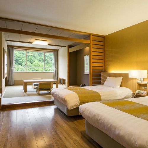 [Kamar Standar Jepang-Barat] Kami memiliki kamar tidur fungsional dan kamar santai bergaya Jepang.