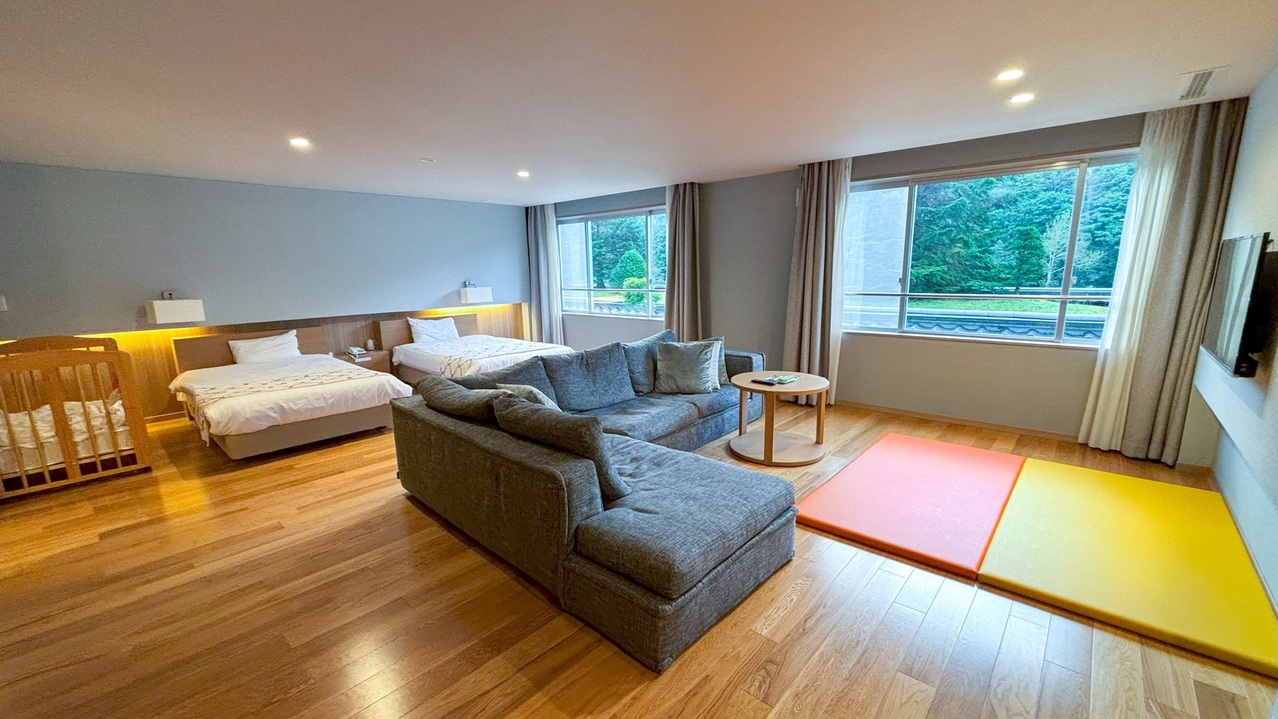 【新米ママパパ】夕食ブッフェ・朝食ブッフェ／ベビーベッドもある赤ちゃん用の設備が充実しています