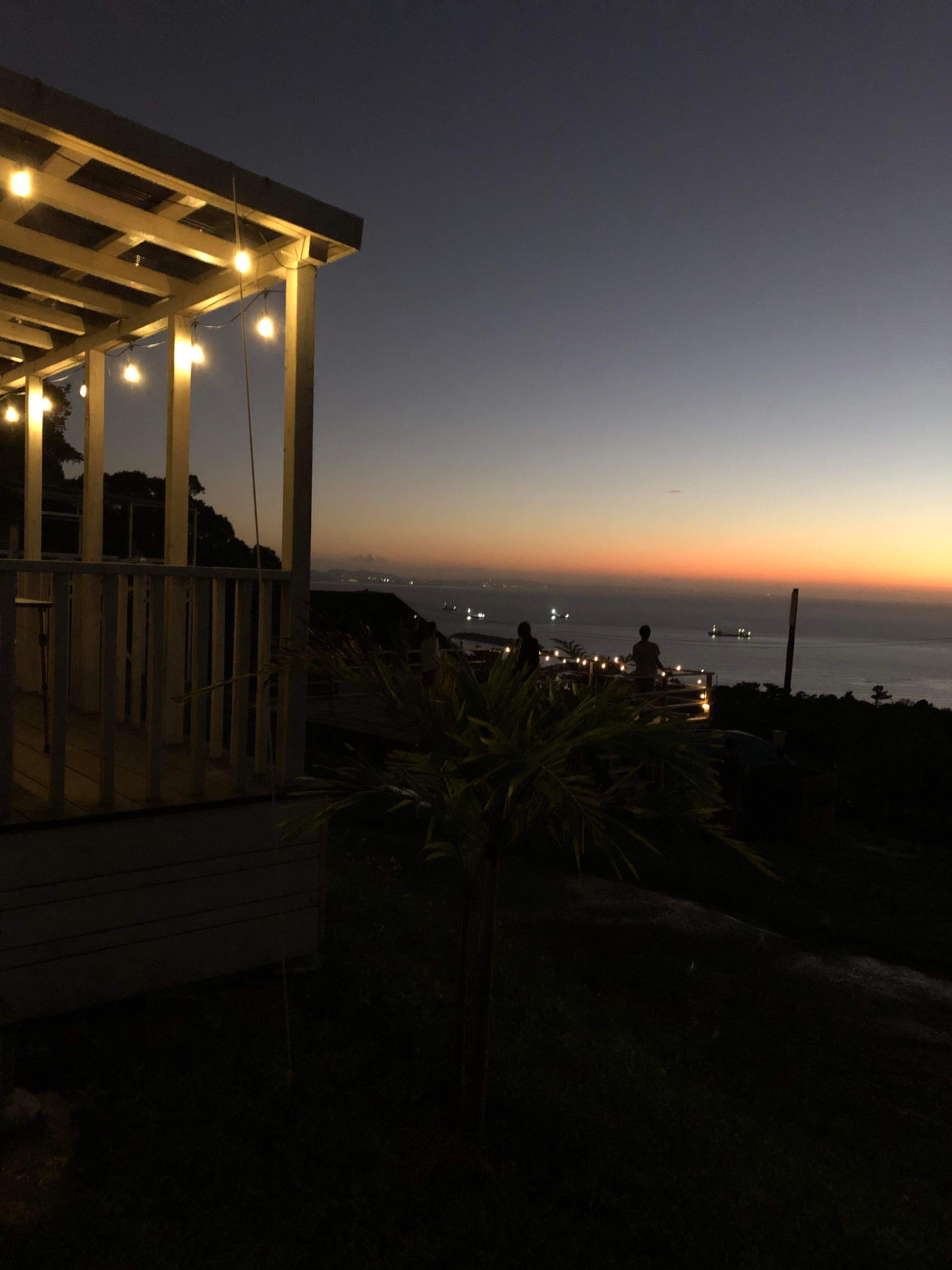 ツインスイートのウッドデッキからの眺め