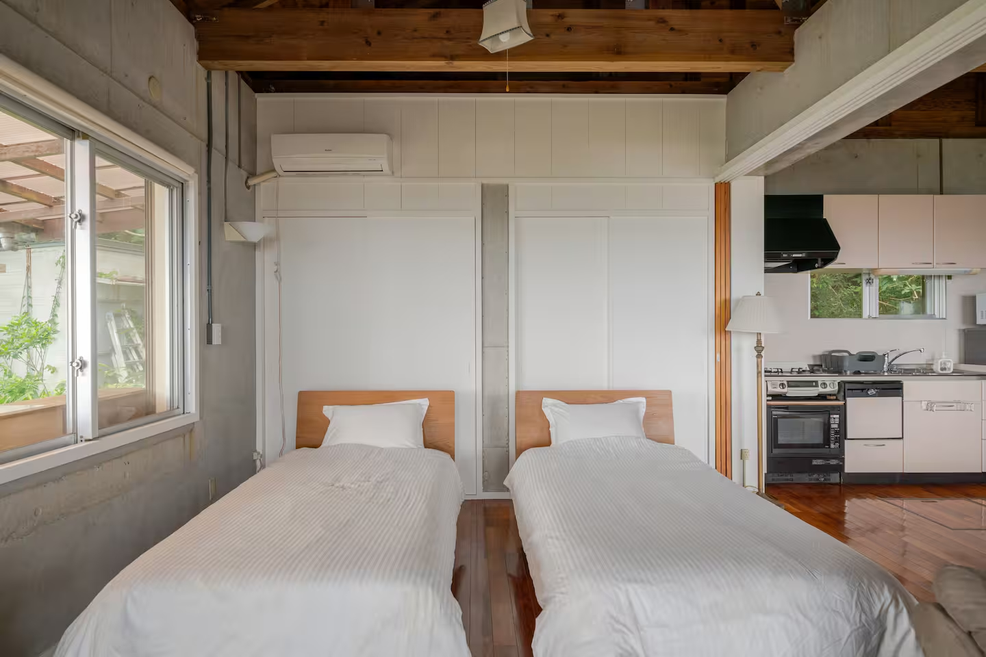 テラススイートのベッド