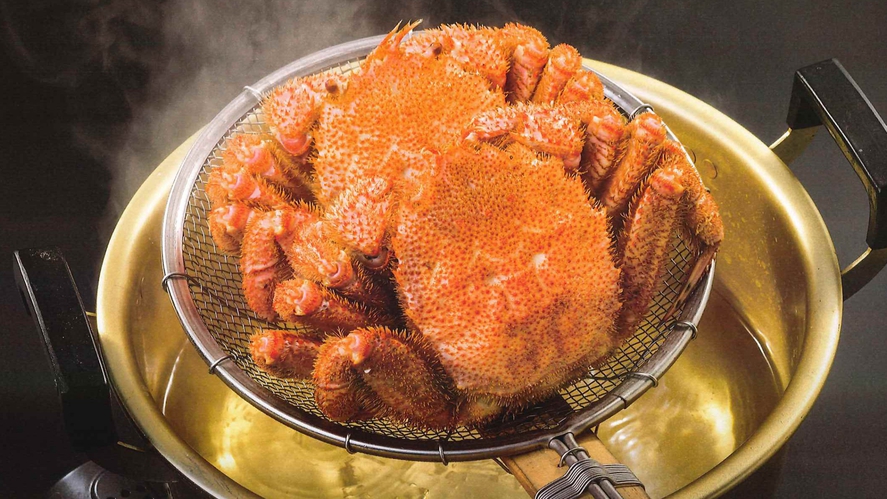 【期間限定】今が旬！身もミソもぎっしり詰まった毛蟹お一人様一杯付き！三陸海鮮御膳＜２食付＞