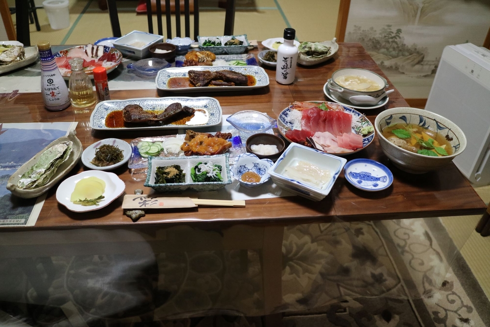 民宿 天心の夕食