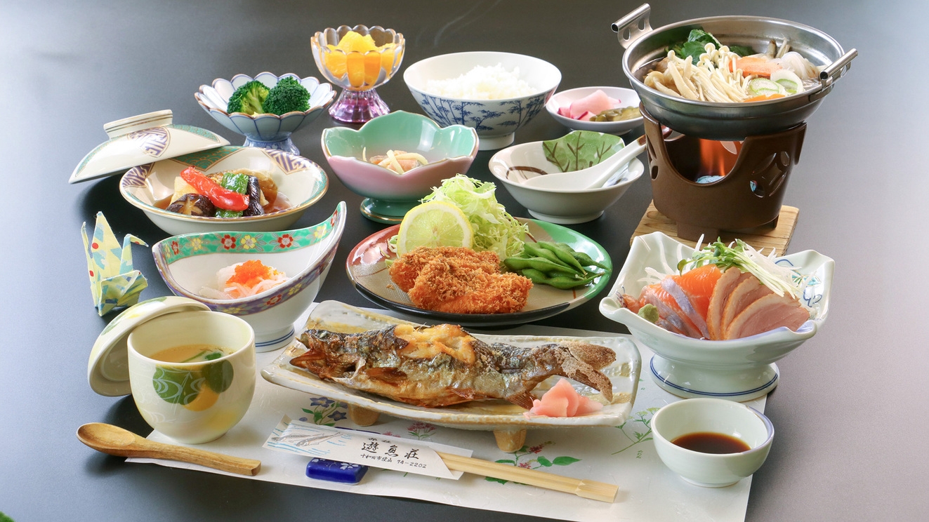 【2食付き】ニジマスフルコースで乾杯♪源泉かけ流し温泉×選べる青森の一杯★地ビールor地酒1本付