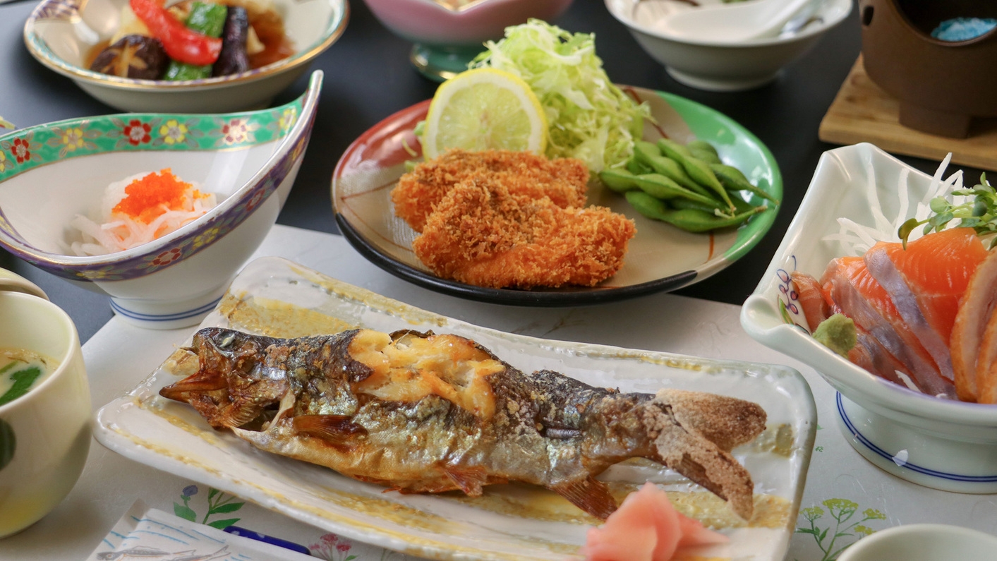 【5％OFF】【楽天スーパーSALE】【2食付き】ニジマスフルコースで乾杯♪選べる青森のお酒1本付