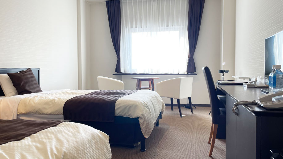 【スタンダードツイン】(海側)日本海をゆっくりと眺め、癒しの時間をお過ごしください。