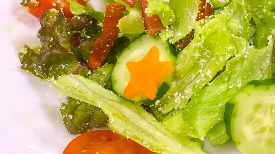 ・【お食事一例】新鮮なお野菜を使ったサラダ