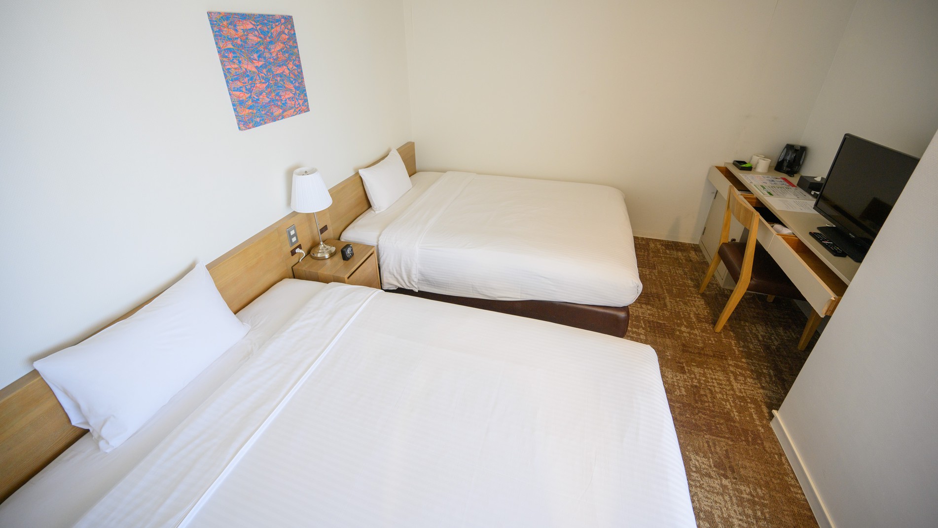 ◆ワイドツインルーム／ベッド幅140センチでゆったり寛げるお部屋（客室一例）