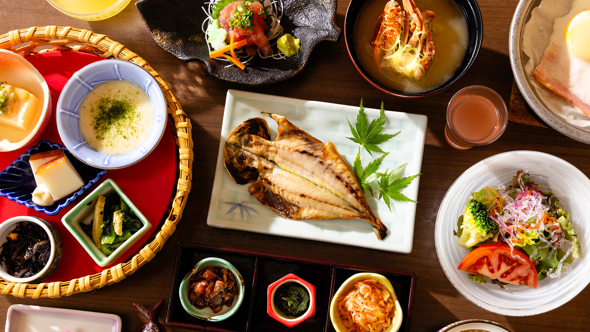 【和朝食】伊豆稲取ならではの「鯵の干物」や「本日のお刺身」など1日のはじまりにも＜海の幸＞を堪能！