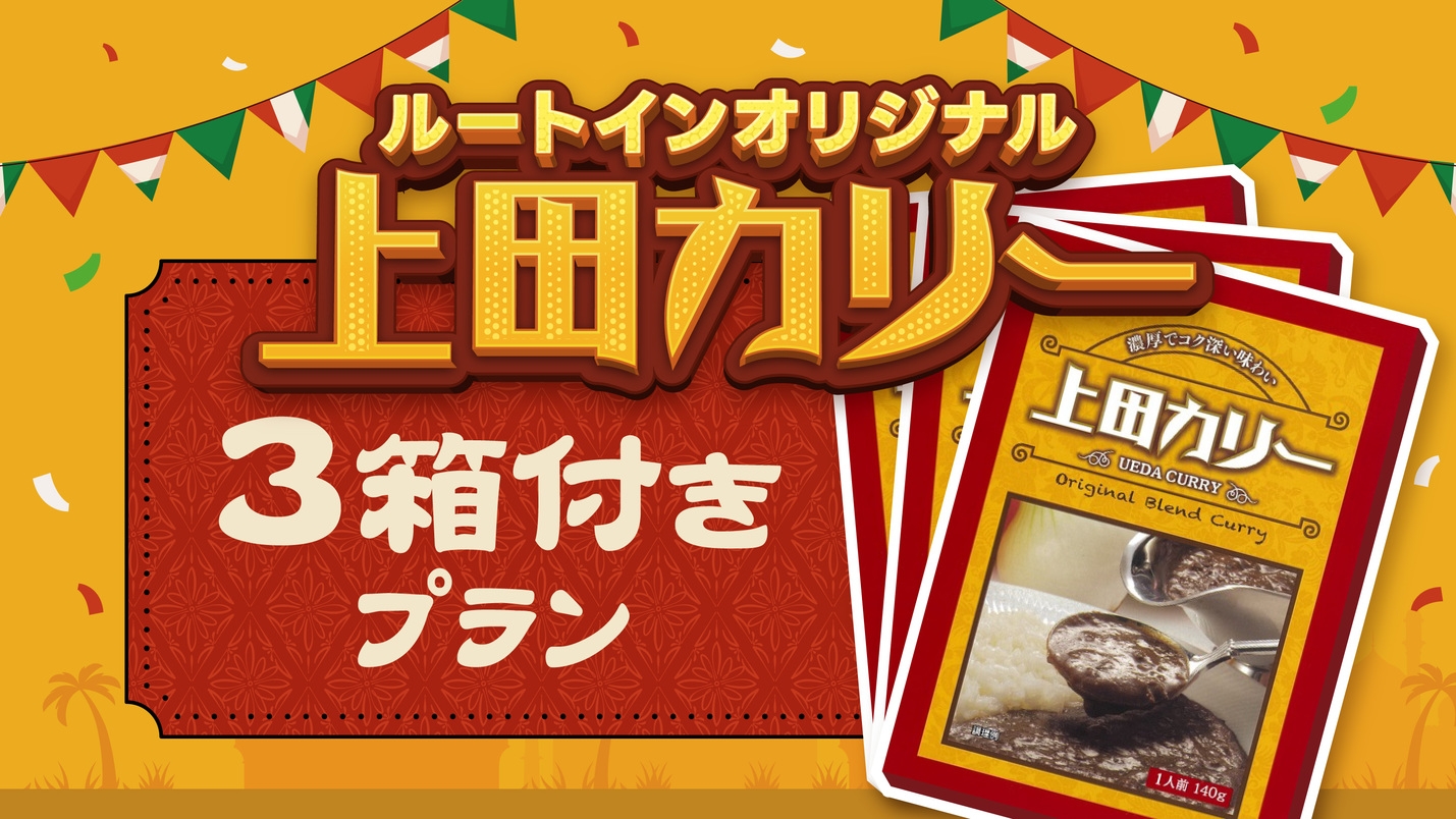 【お土産に】ルートインオリジナル上田カリー付プラン★朝食無料・駐車場無料・大浴場完備・Wifi接続★