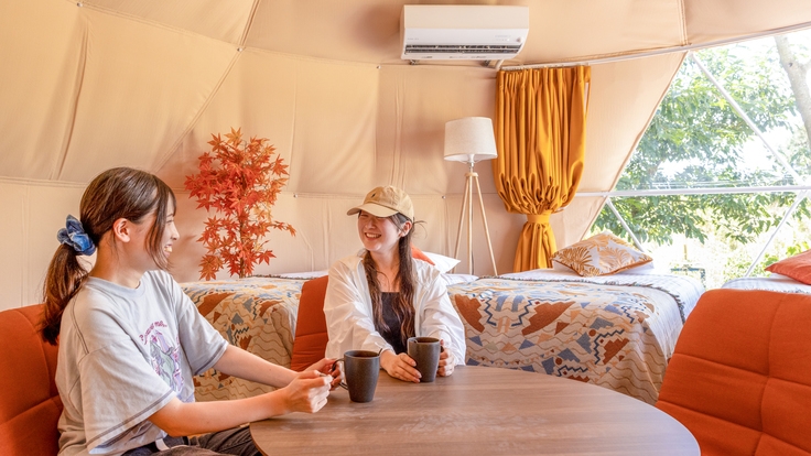 【グランピングオープン記念★1泊朝食】シガリズム体験！朝は食焼きたてパンで琵琶湖を満喫♪【ペット可】