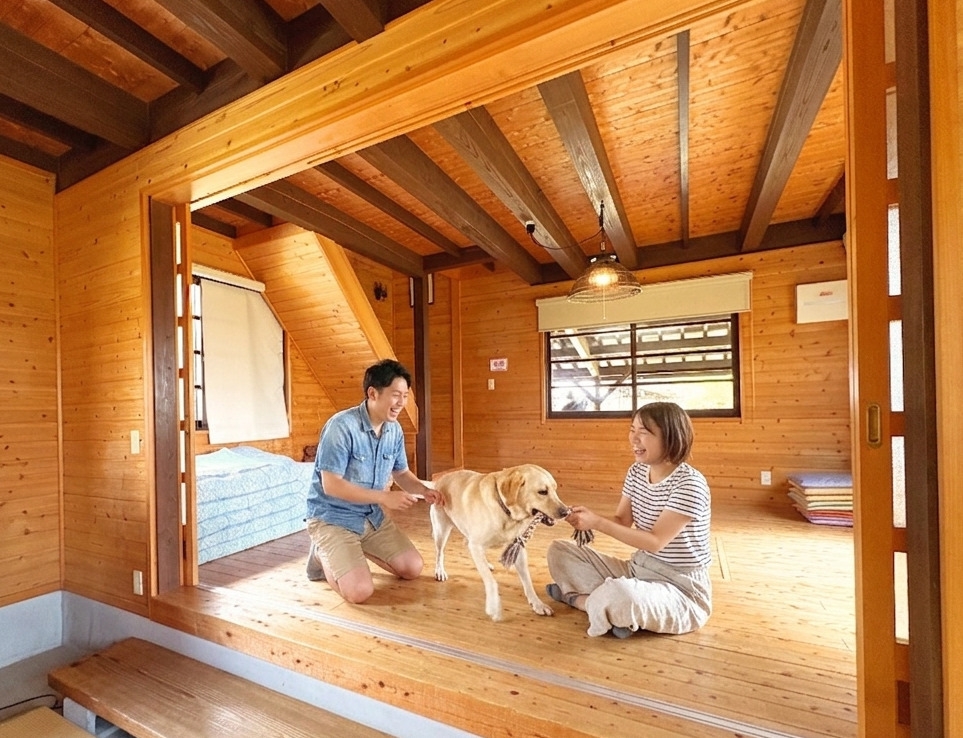 【期間限定・素泊】少人数OK！大型犬同伴OK！おこもりボドゲやサイクリングも★【コテージ貸切】