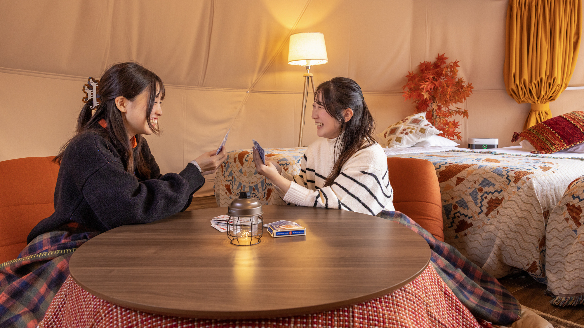 秋冬限定・グランピング棟こたつ仕様で快適ステイ